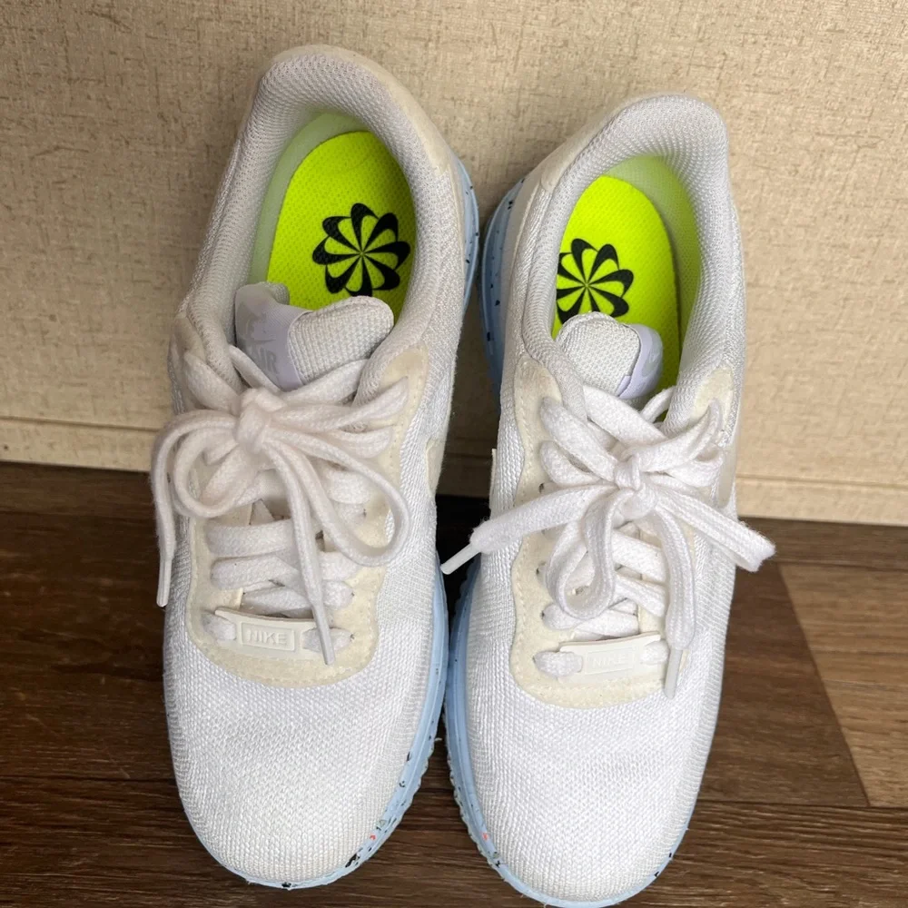 Nike Women's White and Light Blue Athletic Shoes - Picture 3 of 5